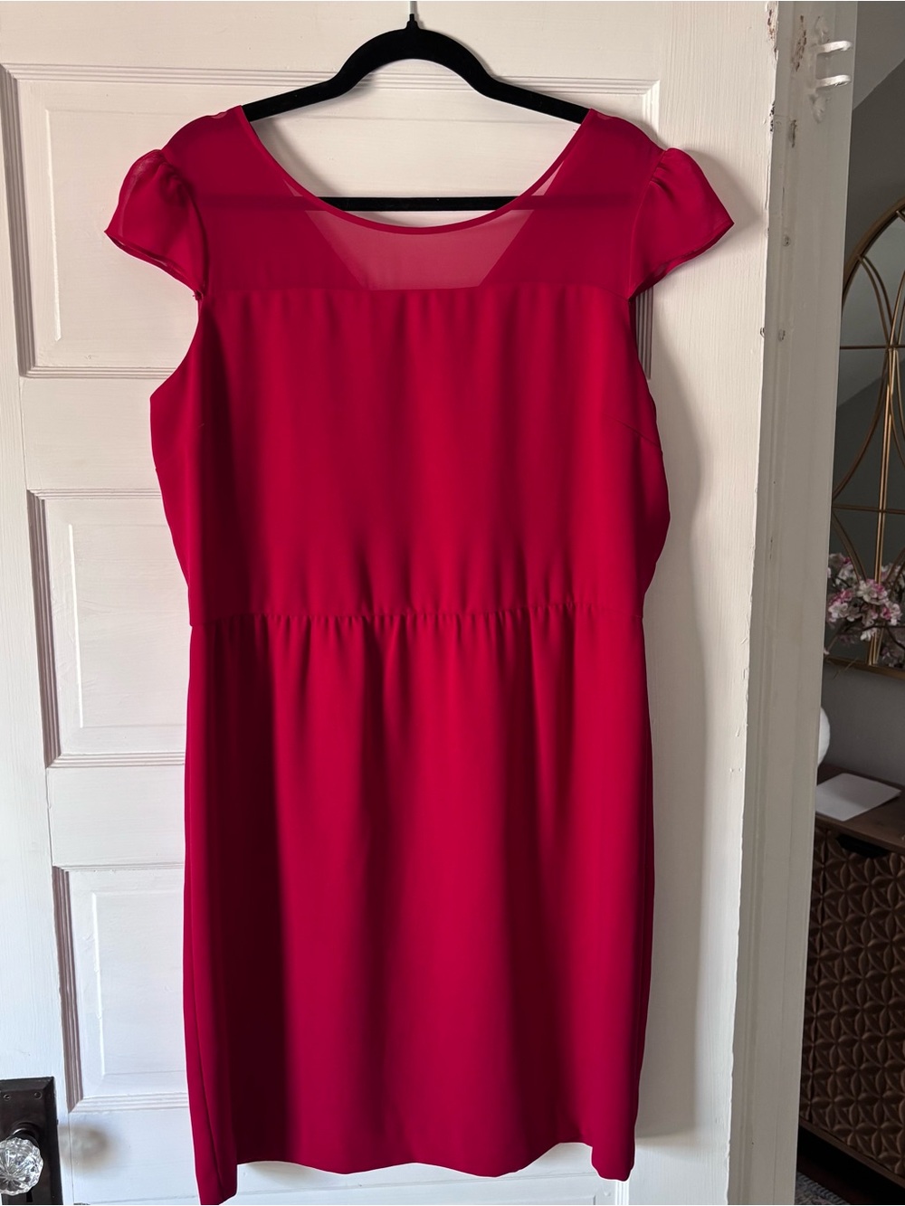 NWT Marc New York Red Cap-Sleeve Shift Dress
